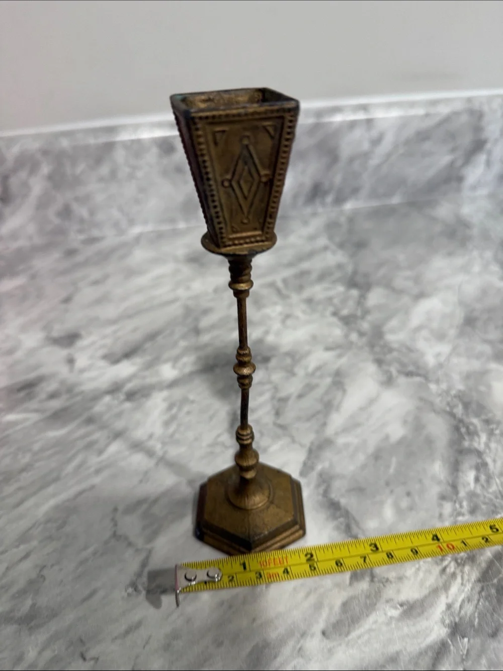 Vintage French Brass Candlestick Holder Made in France Mid Century Decor